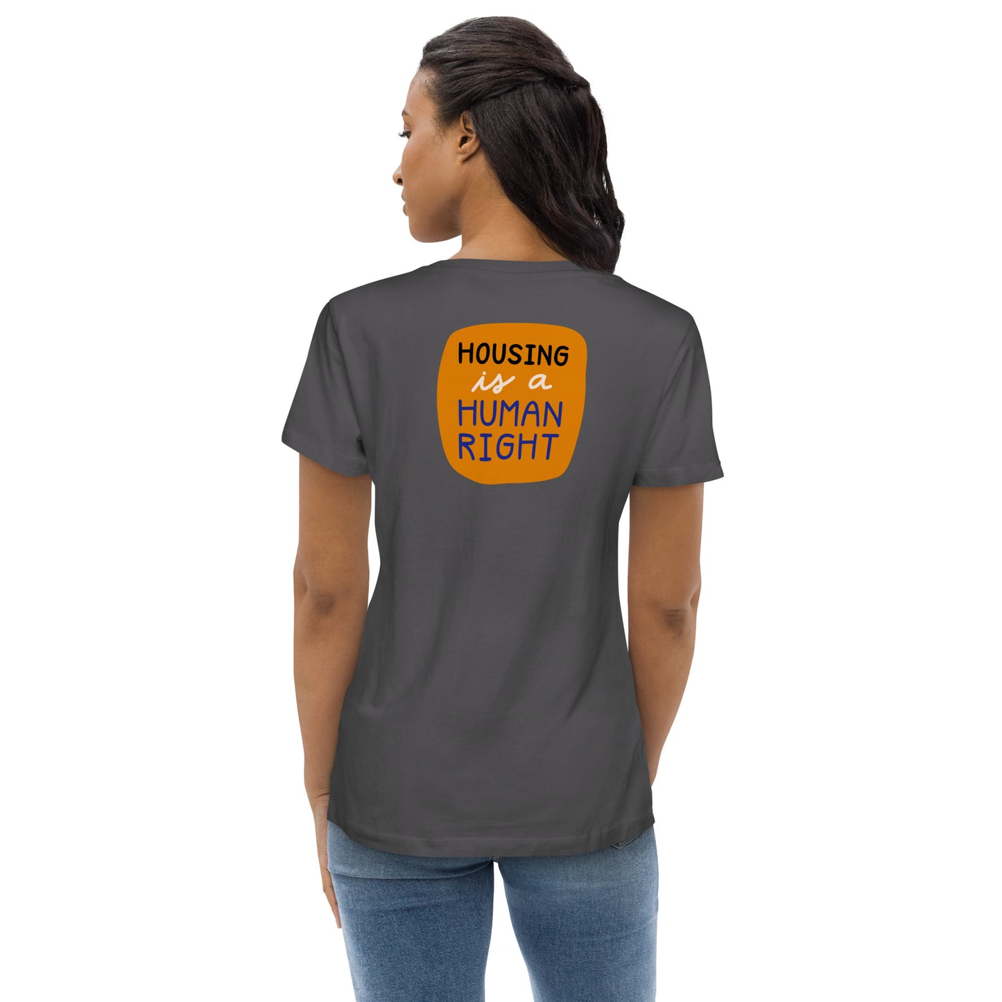 Housing is a Human Right - Women's fitted eco tee