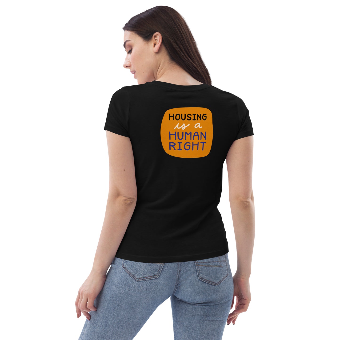 Housing is a Human Right - Women's fitted eco tee