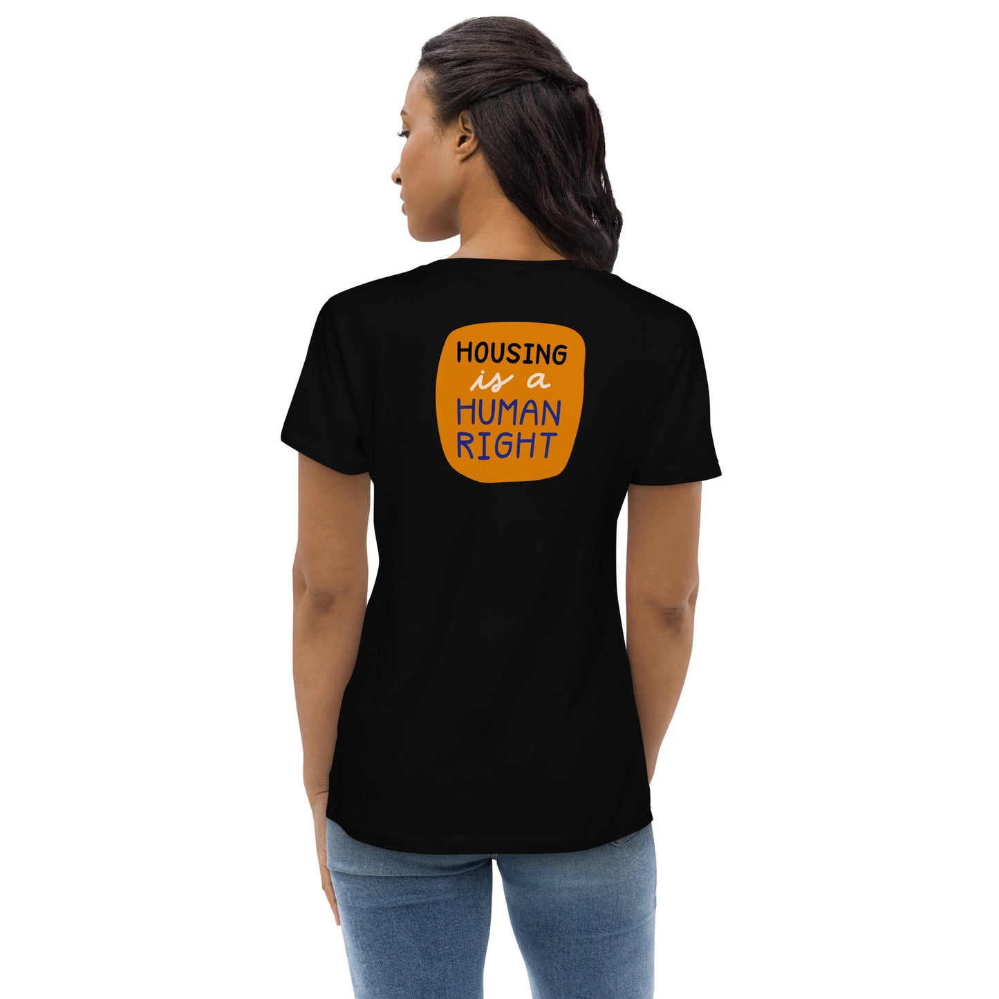 Housing is a Human Right - Women's fitted eco tee