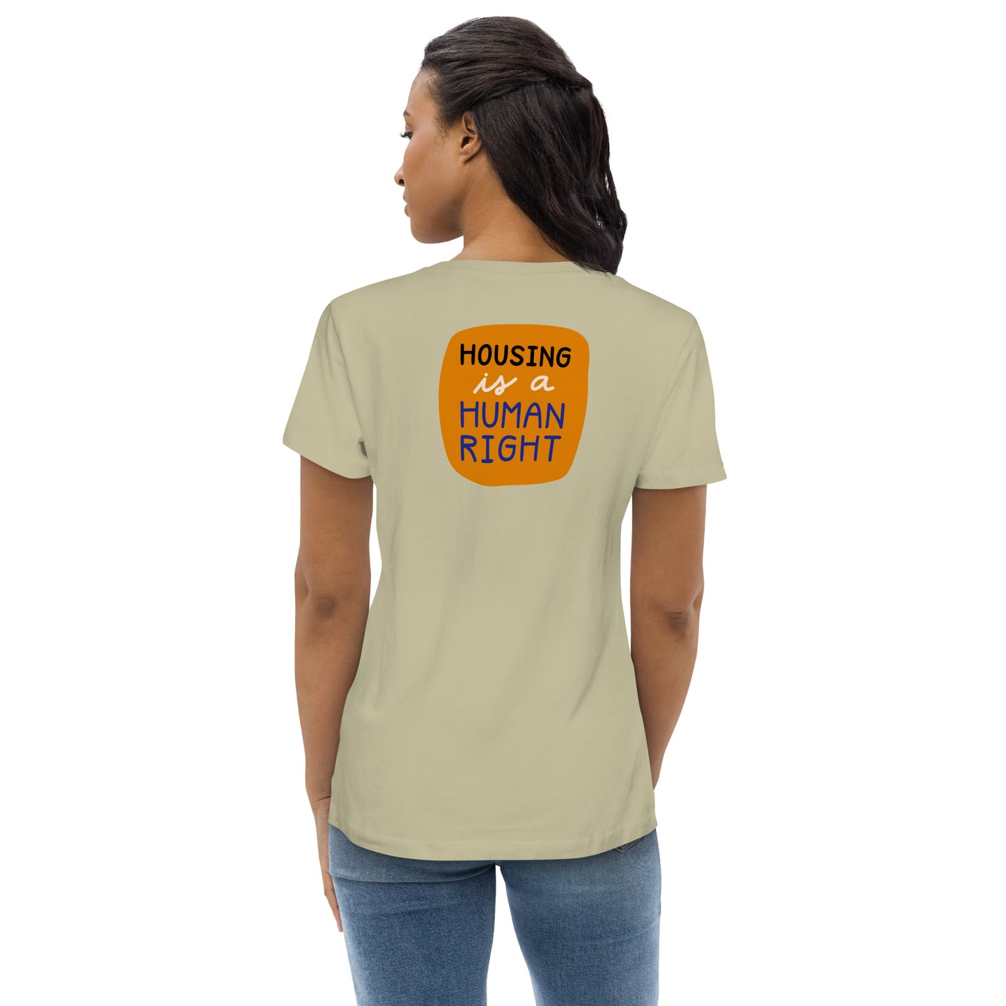 Housing is a Human Right - Women's fitted eco tee
