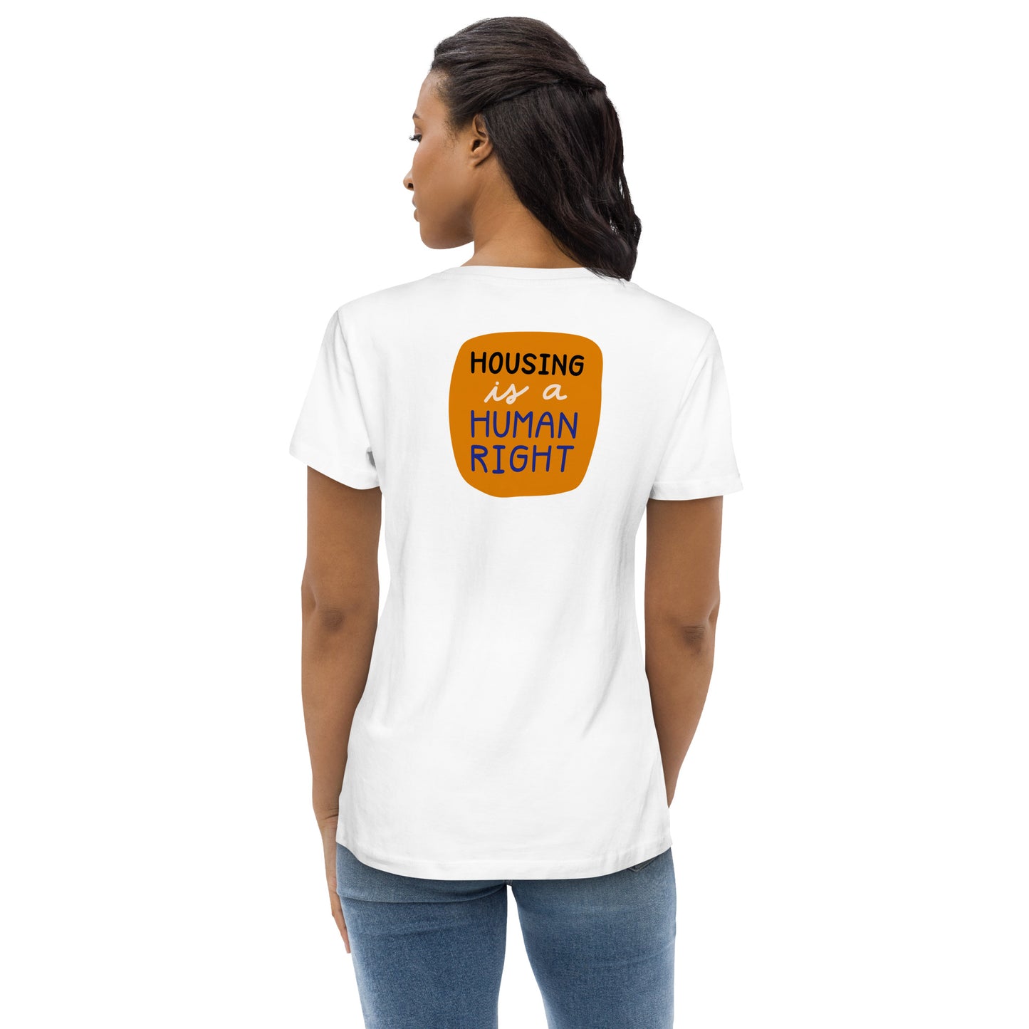 Housing is a Human Right - Women's fitted eco tee