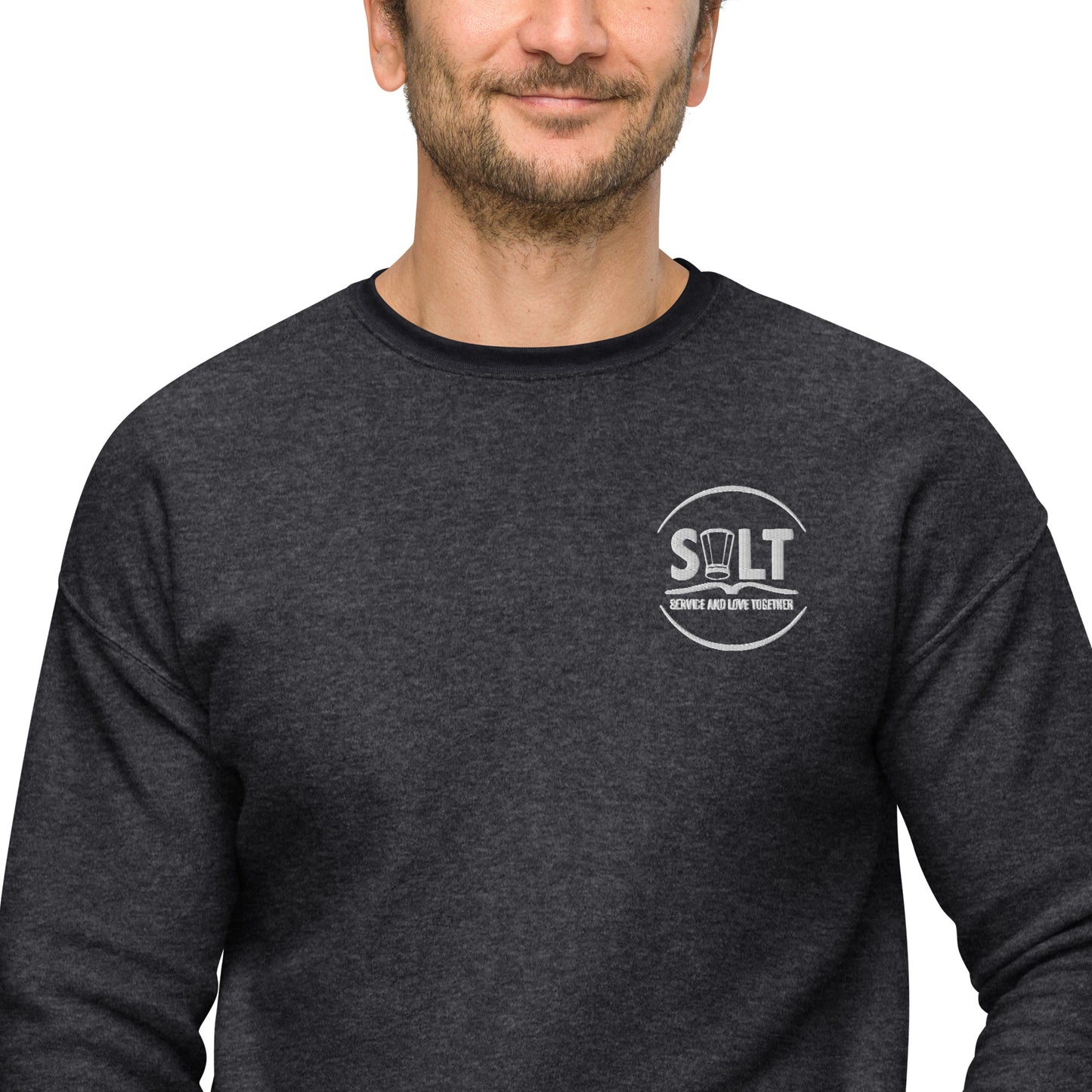 Unisex sueded fleece sweatshirt