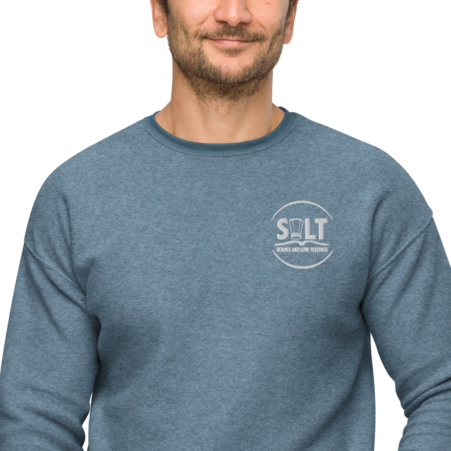 Unisex sueded fleece sweatshirt